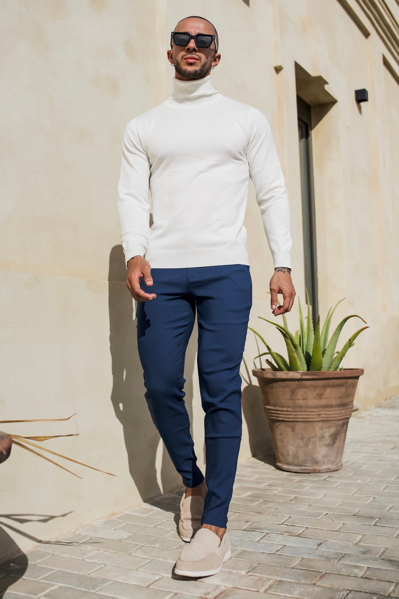 THE V1 TROUSERS - BLAUW