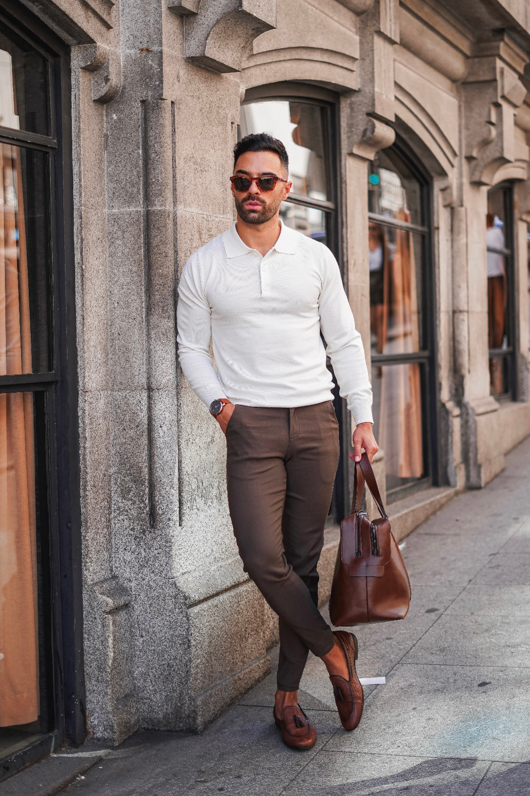 THE V1 TROUSERS - BROWN